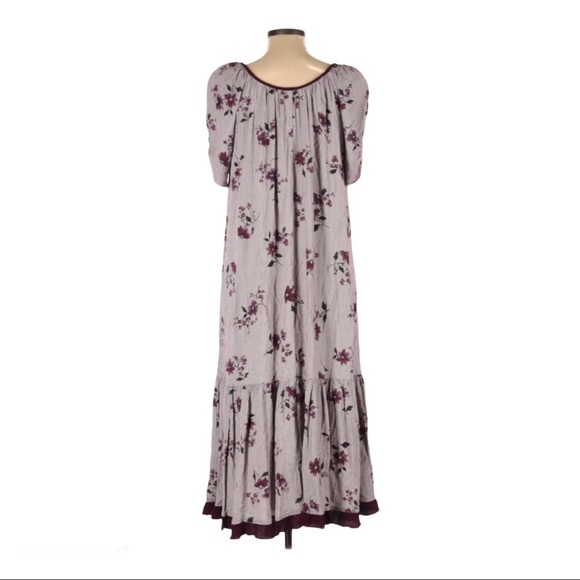 Kayla-g Dresses & Skirts - KAYLA-G MUMU DRESS PURPLE FLORAL RUFFLES Size L